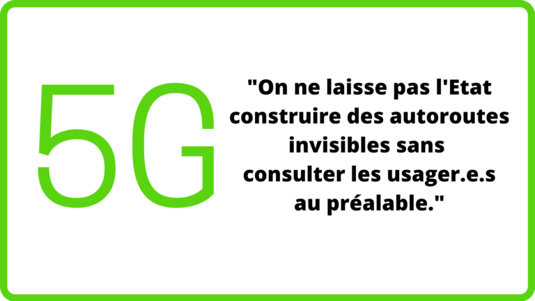 5G On ne laisse pas l'Etat construire des autoroutes invisibles sans consulter les susagers au préalable